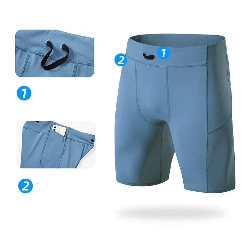 Shorts de Compressão Masculinos Running